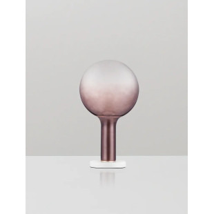 Lampa stołowa szklana kula Avena H36cm LED 3000K ciemny brąz