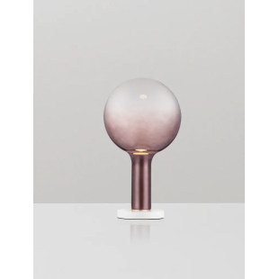 Lampa stołowa szklana kula Avena H36cm LED 3000K ciemny brąz