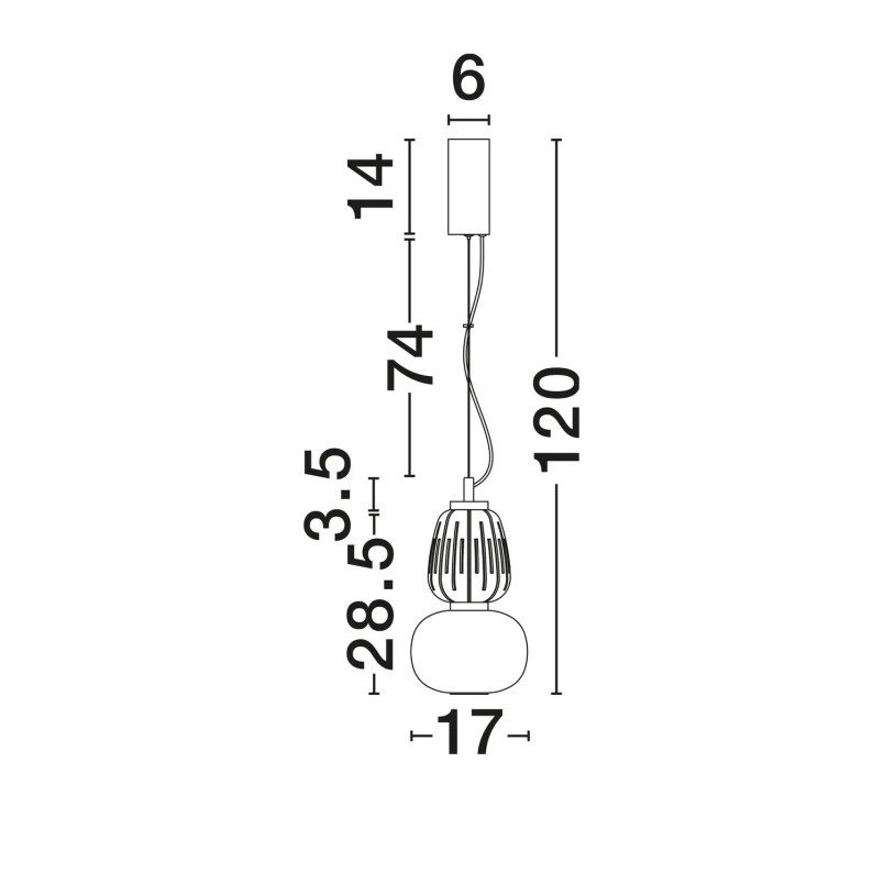 Lampa wisząca glamour z dekoracyjnym szklanym kloszem Scanzo 17cm H28,5cm LED 3000K złoty połysk / opal / transparent