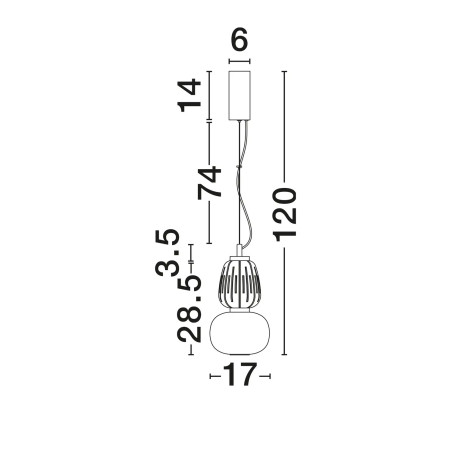Lampa wisząca glamour z dekoracyjnym szklanym kloszem Scanzo 17cm H28,5cm LED 3000K złoty połysk / opal / transparent