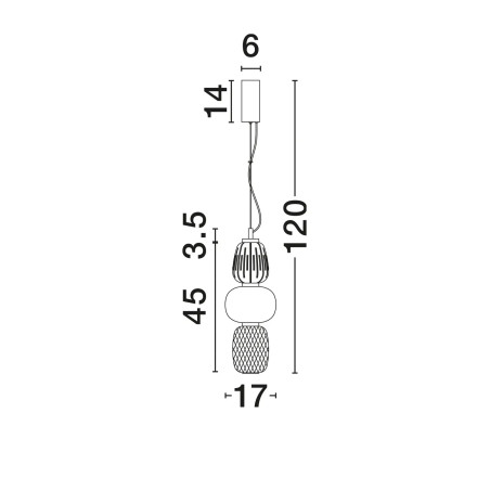 Lampa wisząca glamour z dekoracyjnym szklanym kloszem Scanzo 17cm H45cm LED 3000K złoty połysk / opal / transparent