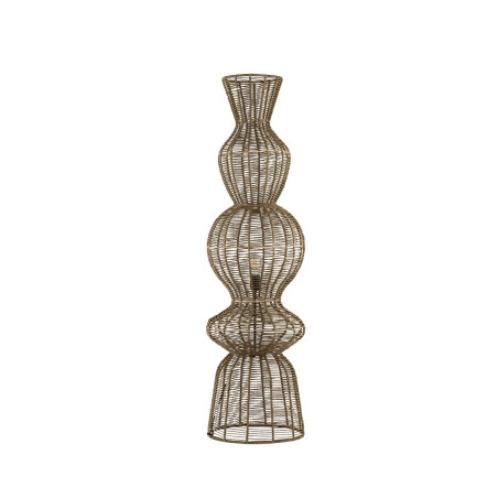 Lampa podłogowa rustykalna ze sznurka  Bovel 38cm H136cm brązowa