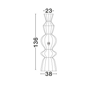 Lampa podłogowa rustykalna ze sznurka  Bovel 38cm H136cm brązowa