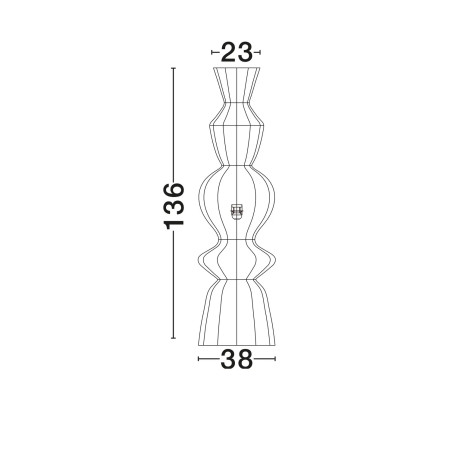 Lampa podłogowa rustykalna ze sznurka  Bovel 38cm H136cm brązowa