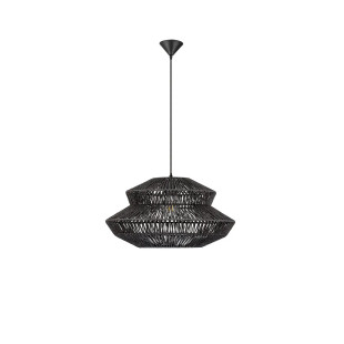 Lampa wisząca sznurkowa boho Sajio 50cm czarna