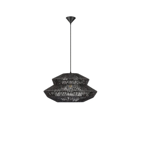 Lampa wisząca sznurkowa boho Sajio 50cm czarna