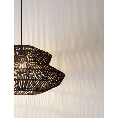 Lampa wisząca sznurkowa boho Sajio 50cm czarna