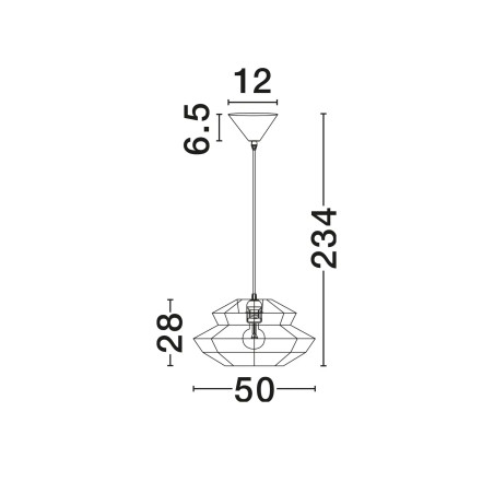 Lampa wisząca sznurkowa boho Sajio 50cm czarna