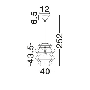 Lampa wisząca sznurkowa boho Sajio 40cm H43,5cm czarna