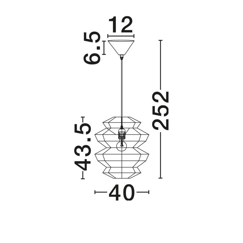 Lampa wisząca sznurkowa boho Sajio 40cm H43,5cm czarna