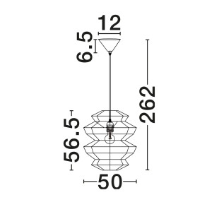 Lampa wisząca sznurkowa boho Sajio 40cm H56,5cm czarna