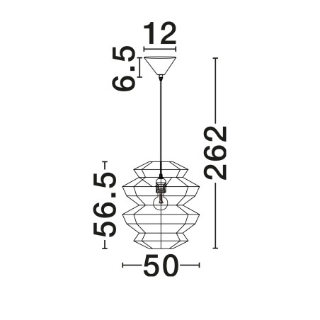 Lampa wisząca sznurkowa boho Sajio 40cm H56,5cm czarna