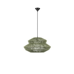 Lampa wisząca sznurkowa boho Sajio 50cm zielona