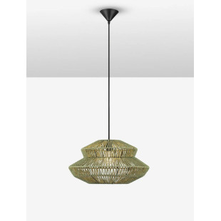 Lampa wisząca sznurkowa boho Sajio 50cm zielona