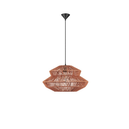 Lampa wisząca sznurkowa boho Sajio 50cm pomarańczowa