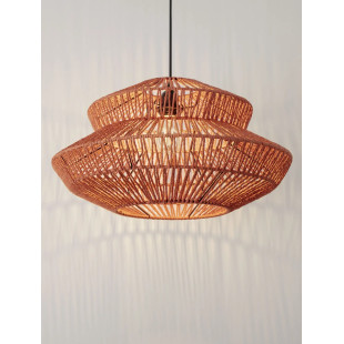 Lampa wisząca sznurkowa boho Sajio 50cm pomarańczowa