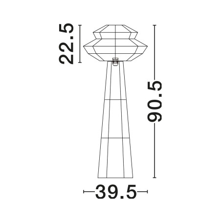 Lampa podlogowa sznurkowa boho Sajio 39,5cm H90,5cm