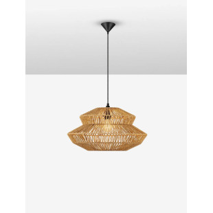 Lampa wisząca sznurkowa boho Sajio 50cm brązowa