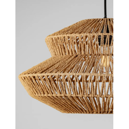 Lampa wisząca sznurkowa boho Sajio 50cm brązowa