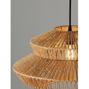 Lampa wisząca sznurkowa boho Sajio 50cm brązowa