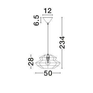 Lampa wisząca sznurkowa boho Sajio 50cm brązowa