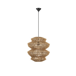 Lampa wisząca sznurkowa boho Sajio 40cm H43,5cm brązowa