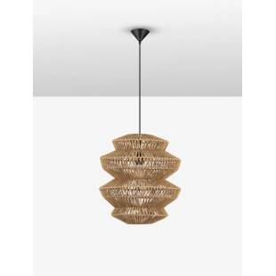 Lampa wisząca sznurkowa boho Sajio 40cm H43,5cm brązowa