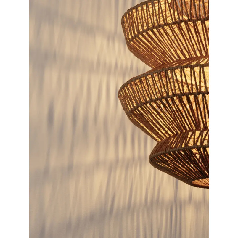 Lampa wisząca sznurkowa boho Sajio 40cm H43,5cm brązowa