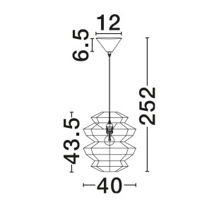 Lampa wisząca sznurkowa boho Sajio 40cm H43,5cm brązowa