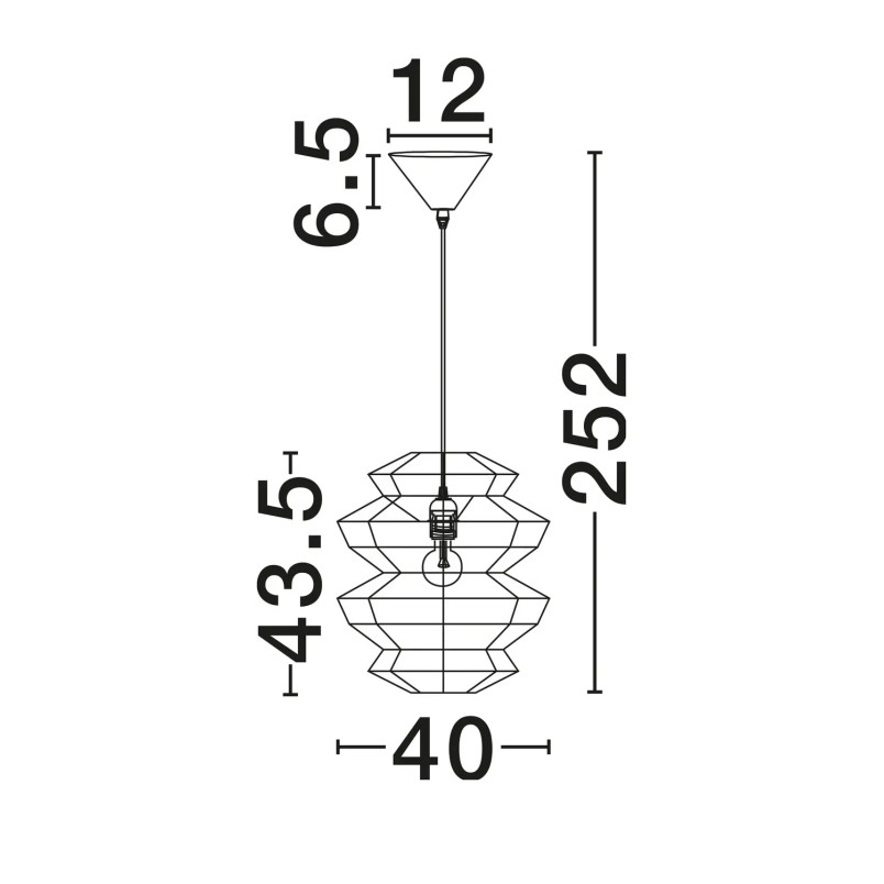 Lampa wisząca sznurkowa boho Sajio 40cm H43,5cm brązowa