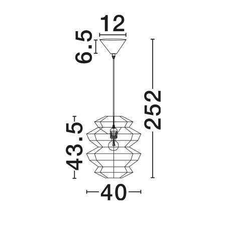 Lampa wisząca sznurkowa boho Sajio 40cm H43,5cm brązowa
