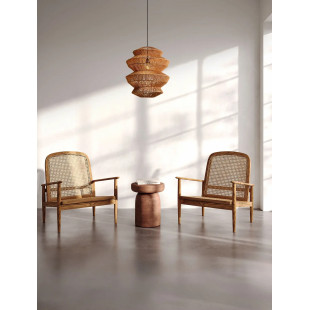 Lampa wisząca sznurkowa boho Sajio 40cm H56,5cm brązowa
