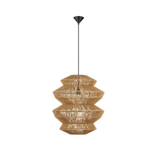 Lampa wisząca sznurkowa boho Sajio 40cm H56,5cm brązowa