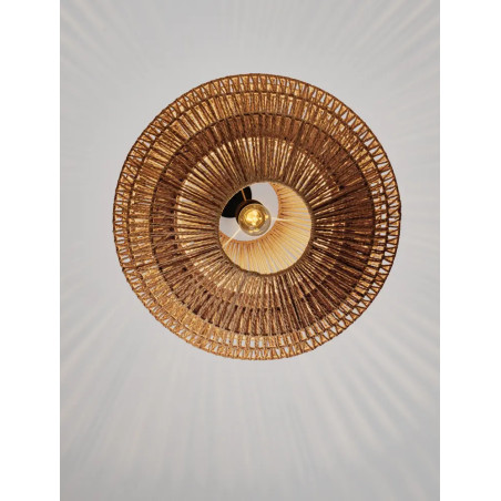 Lampa wisząca sznurkowa boho Sajio 40cm H56,5cm brązowa