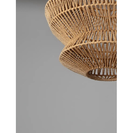 Lampa wisząca sznurkowa boho Sajio 40cm H56,5cm brązowa