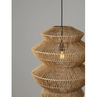Lampa wisząca sznurkowa boho Sajio 40cm H56,5cm brązowa