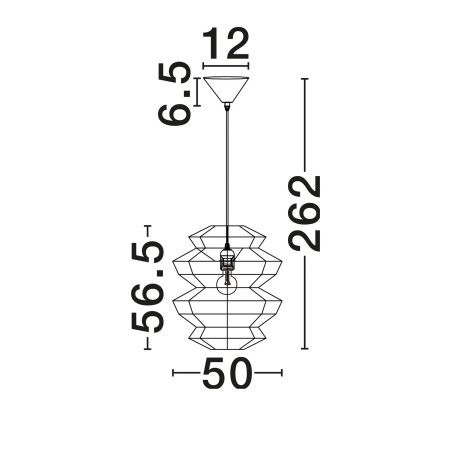 Lampa wisząca sznurkowa boho Sajio 40cm H56,5cm brązowa