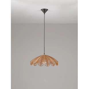 Lampa wisząca rattanowa boho Senjo 42cm