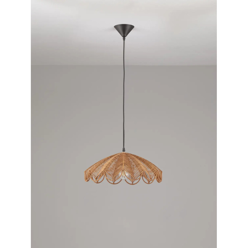 Lampa wisząca rattanowa boho Senjo 42cm