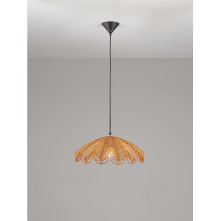 Lampa wisząca rattanowa boho Senjo 42cm