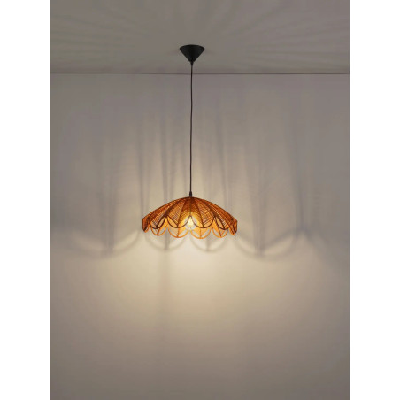 Lampa wisząca rattanowa boho Senjo 42cm