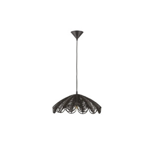 Lampa wisząca rattanowa boho Senjo 42cm czarna