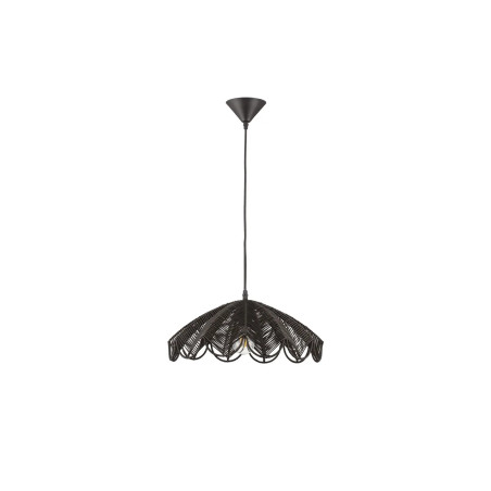 Lampa wisząca rattanowa boho Senjo 42cm czarna