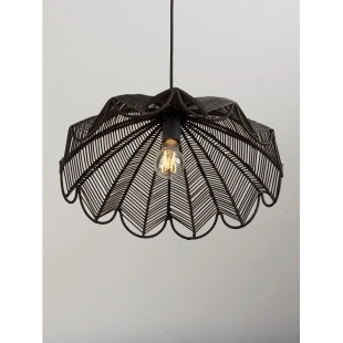 Lampa wisząca rattanowa boho Senjo 42cm czarna
