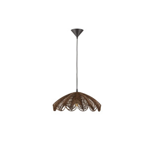 Lampa wisząca rattanowa boho Senjo 42cm brązowa