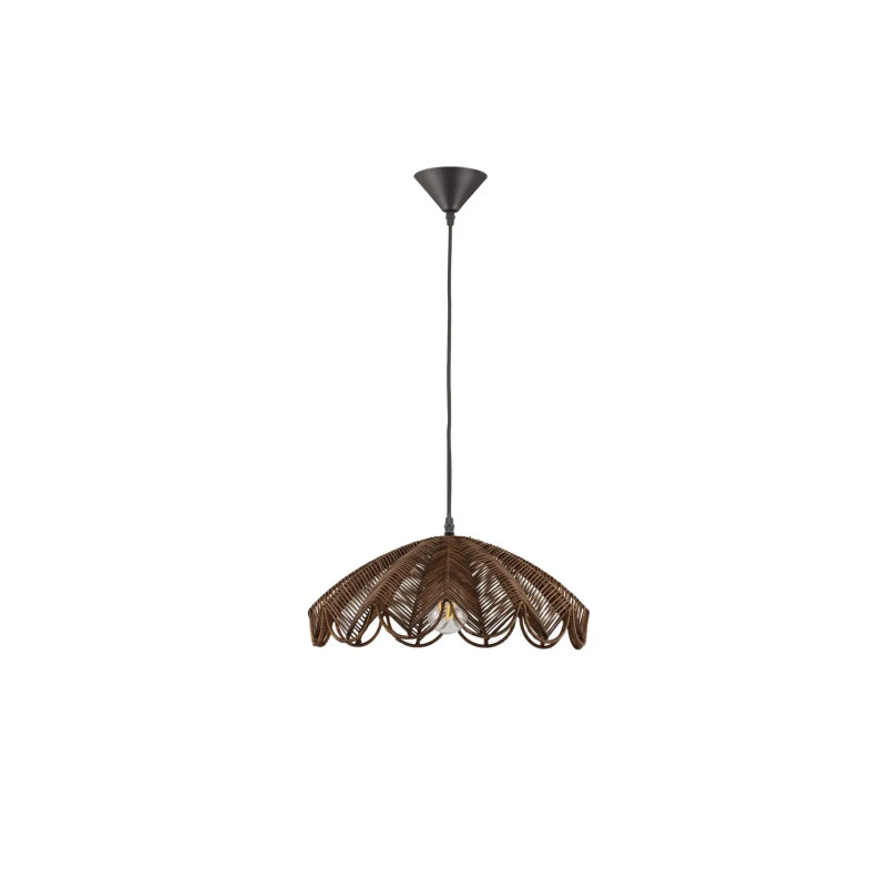 Lampa wisząca rattanowa boho Senjo 42cm brązowa
