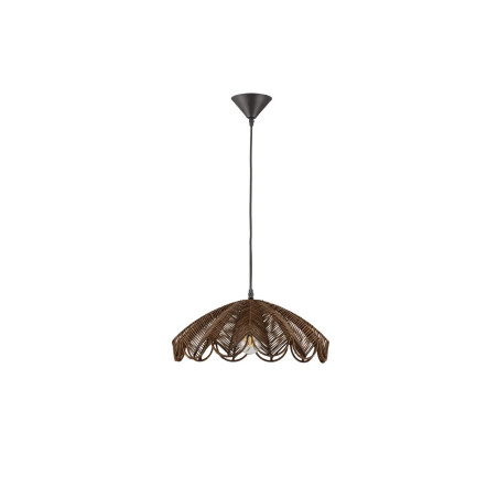 Lampa wisząca rattanowa boho Senjo 42cm brązowa
