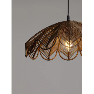 Lampa wisząca rattanowa boho Senjo 42cm brązowa