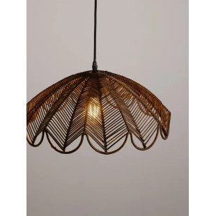 Lampa wisząca rattanowa boho Senjo 42cm brązowa