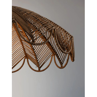 Lampa wisząca rattanowa boho Senjo 42cm brązowa